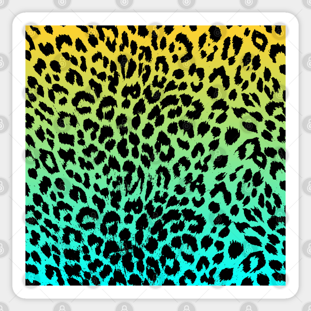 colorful leopard pattern Sticker by Eric Okore